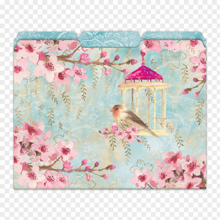 Design Chinoiserie Decorative Arts File Folders Floral PNG
