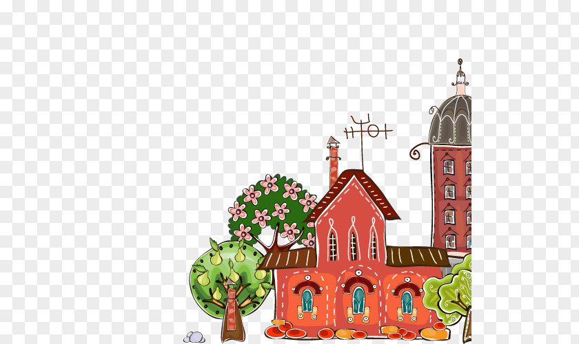 House Cartoon Building Drawing PNG