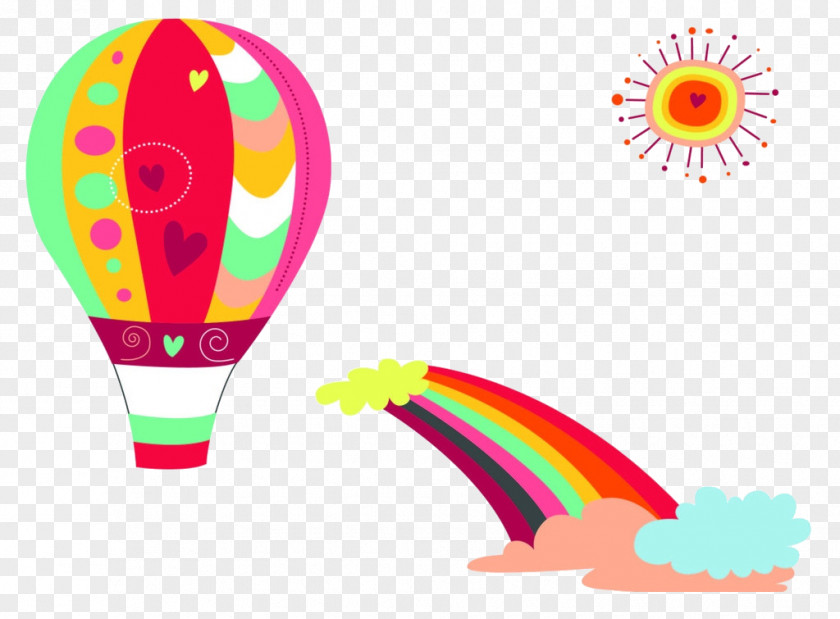 Rainbow Cartoon Speech Balloon Clip Art PNG
