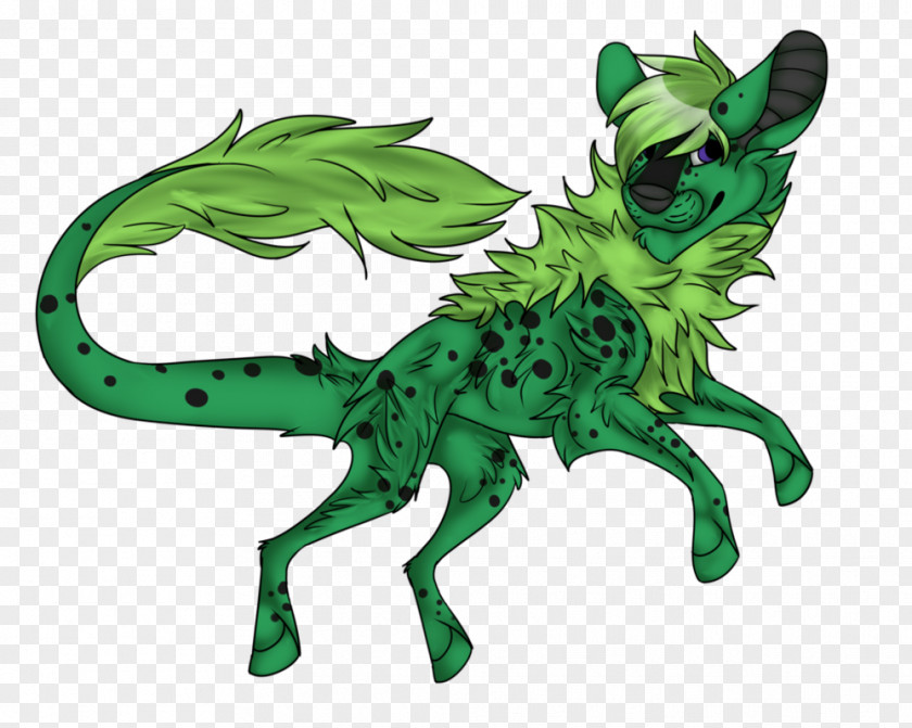 Speckled Reptile Horse Dragon Green Cartoon PNG