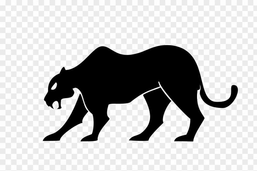 Black Panther Cougar Silhouette Clip Art PNG