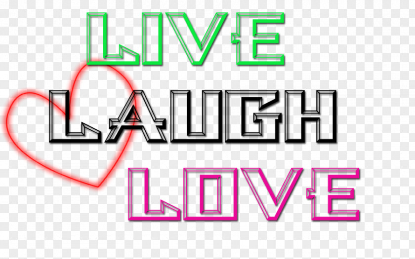 Live Laugh Love Logo Brand Pink M PNG