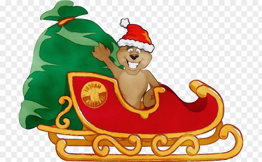 Christmas Elf Sled PNG