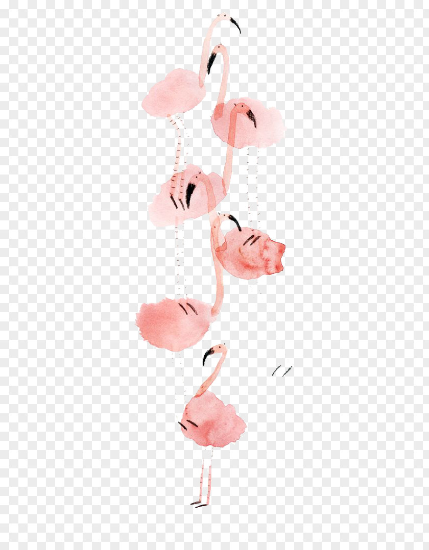 Flamingos Flamingo Watercolor Painting Illustration PNG