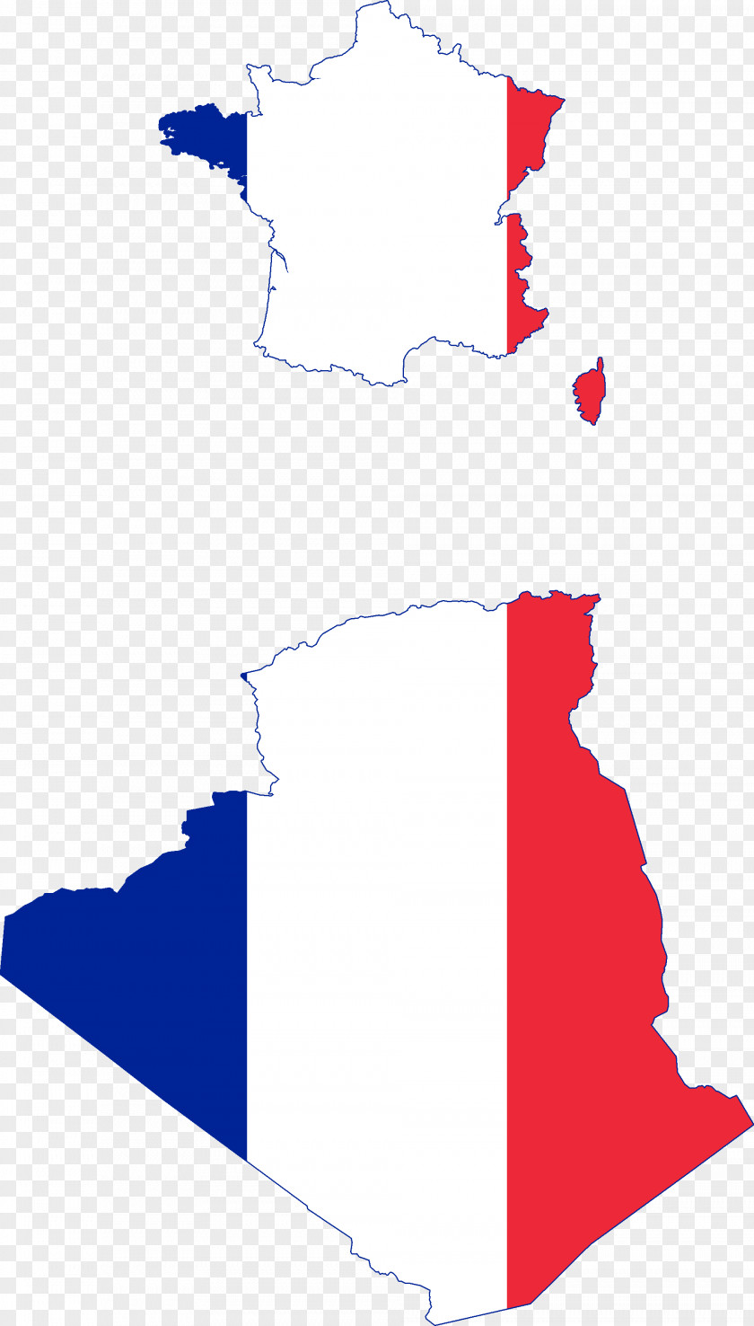 France Flag French Algeria Colonial Empire Map PNG