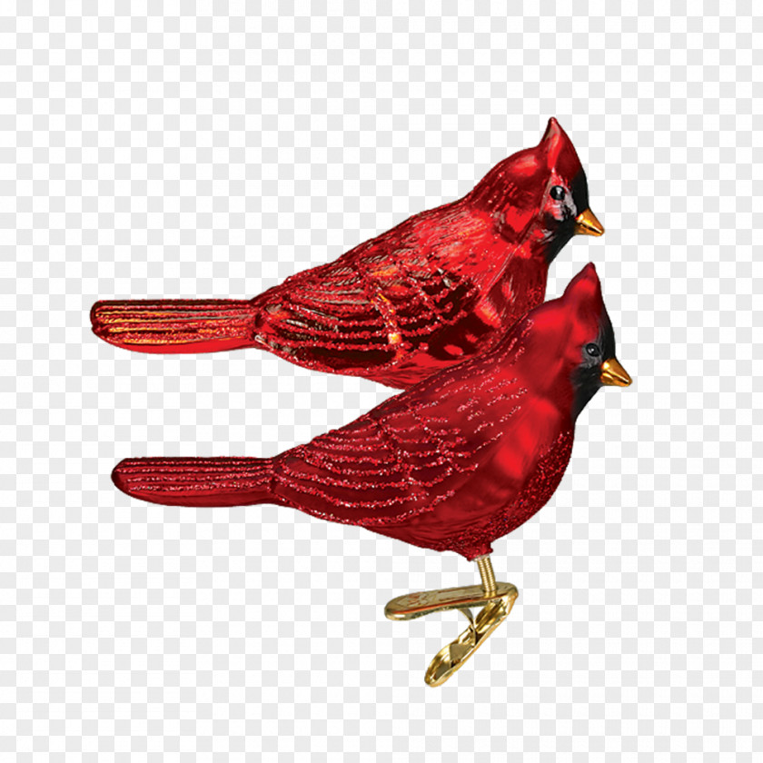 Pink Bird Northern Cardinal Christmas Ornament Arizona Cardinals Glass PNG