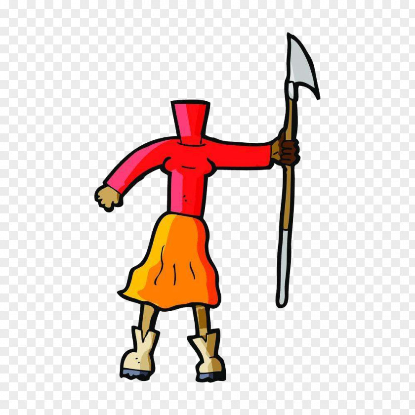 With The Headless Body Of Ax Knife Head PNG