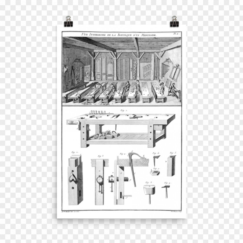 Wood L' Art Du Menuisier: The Book Of Plates Workbench Cabinetry Cabinet Maker Tool PNG