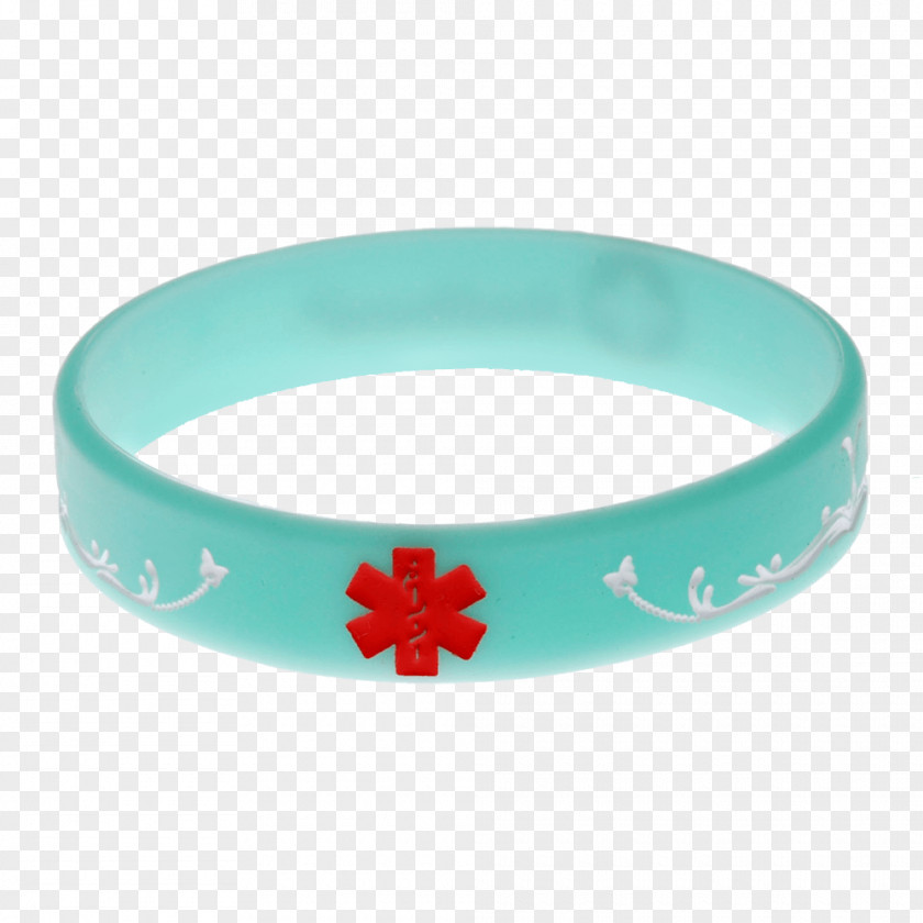 Diabetes Alert Dog Bangle Turquoise Wristband PNG