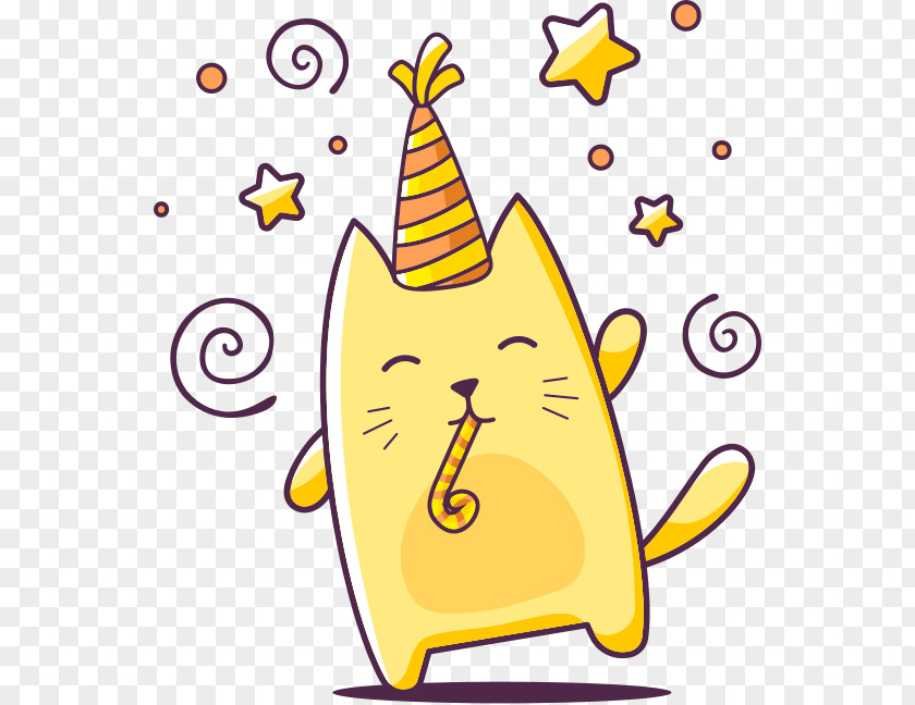 Cat Drawing Birthday PNG