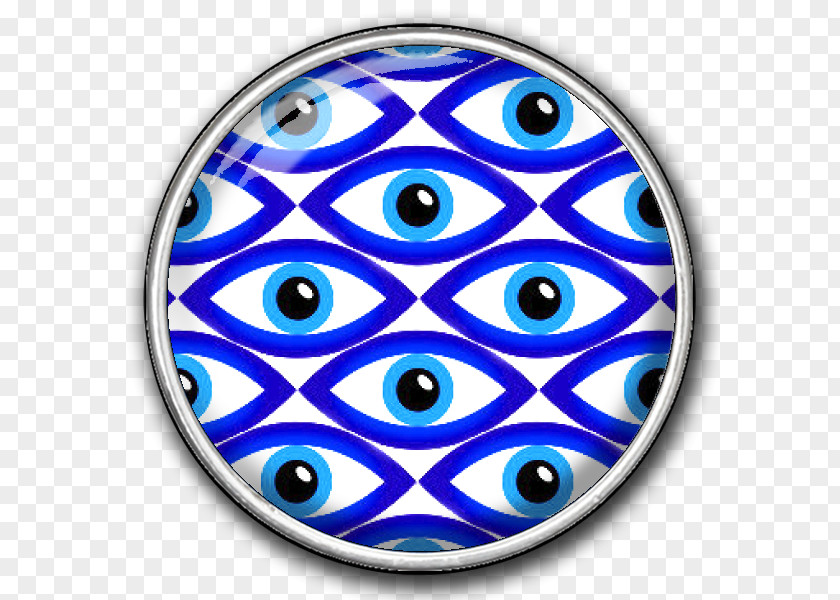 Evil Eye Cobalt Blue Font PNG