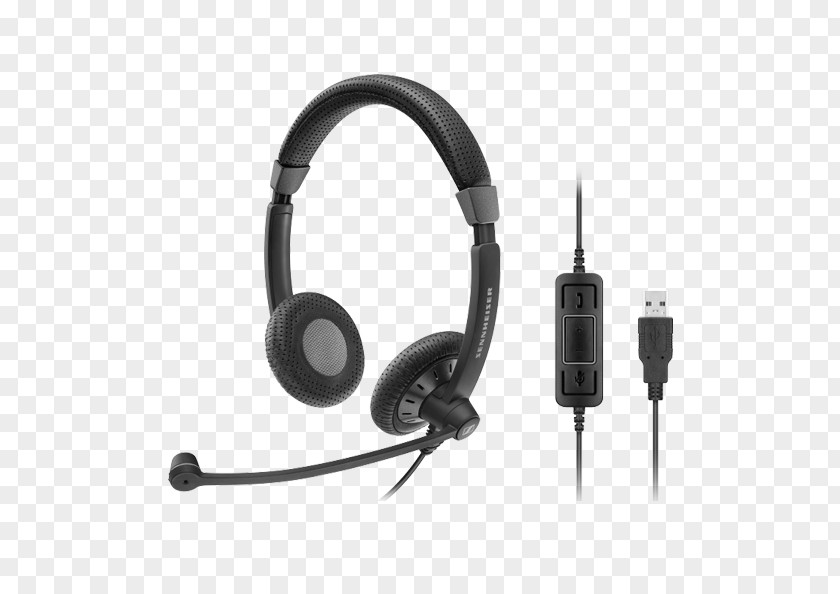 Microphone Headset Sennheiser SC70 USB CTRL DUAL-SIDED Culture Plus Sc 70 Usb Ms Black PNG