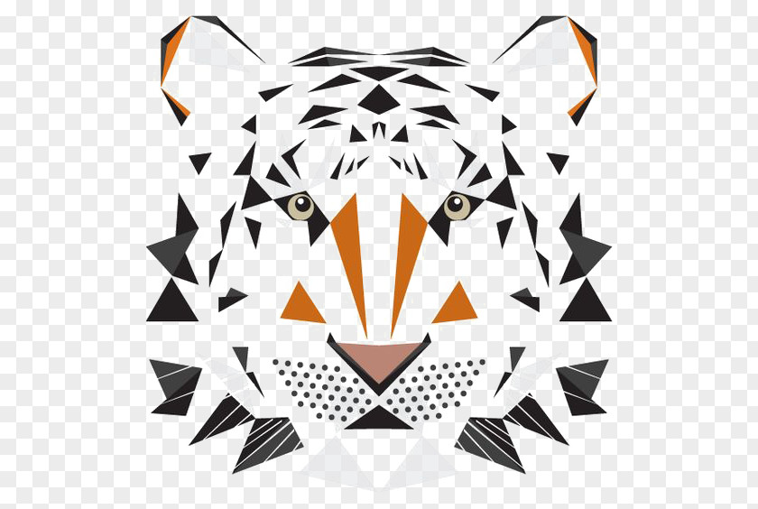 Tiger Geometry Animal Geometric Shape PNG