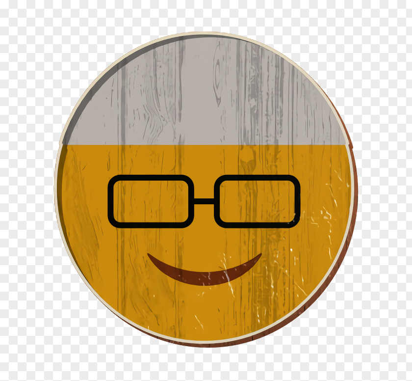 Cartoon Smiley Emoji Icon Face Glasses PNG