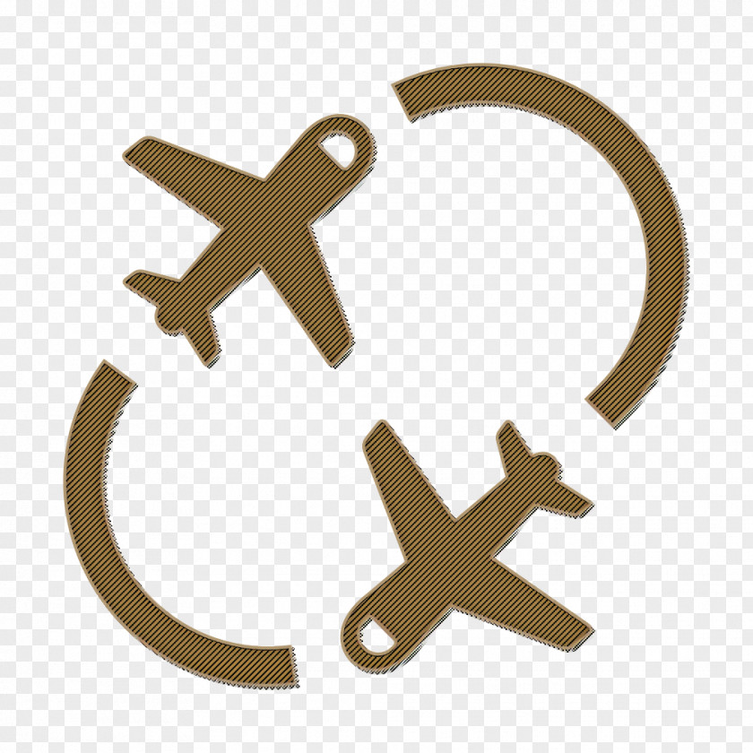 Metal Cross Flight Icon PNG