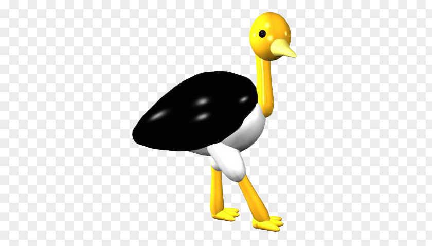 Black Wings Of The Ostrich Duck Common 3D Computer Graphics PNG