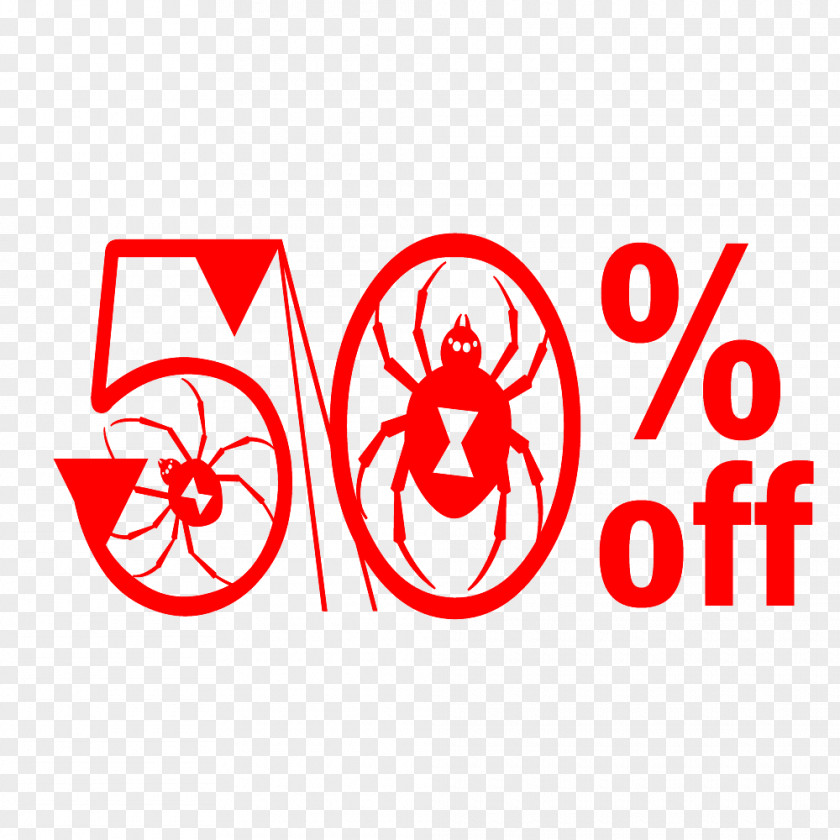 Halloween Sale 50% Off Discount Tag. PNG