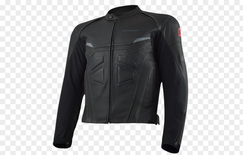 Leather Jacket With Hoodie Motorcycle Riding Gear PNG