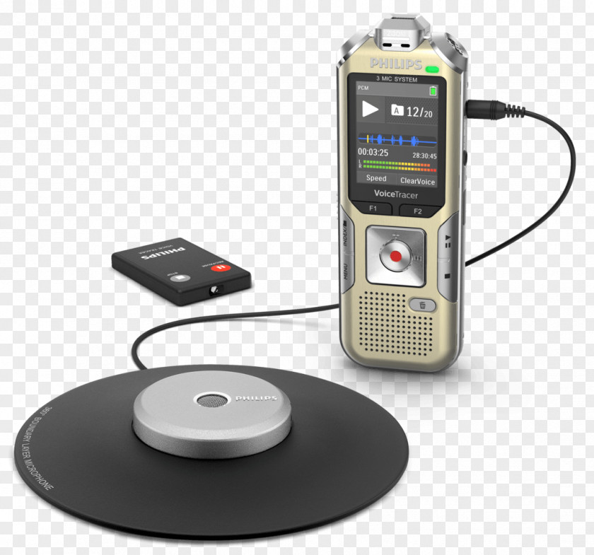 Microphone Digital Audio Dictation Machine Philips Recording PNG