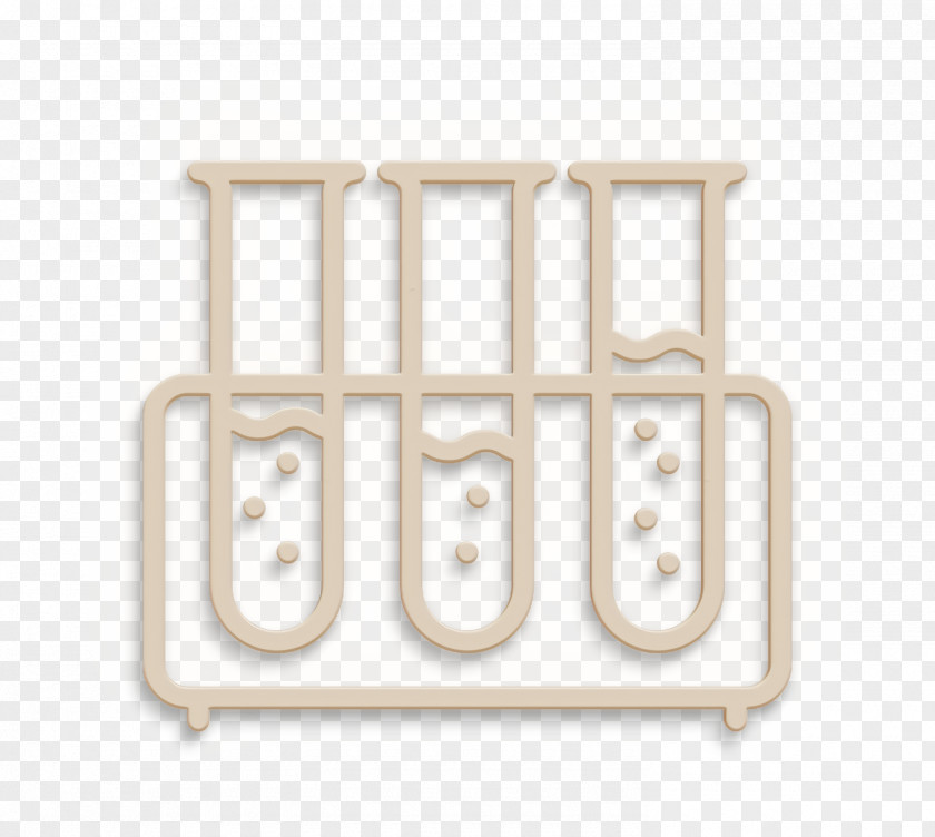 Table Beige Scientifics Study Icon Three Test Tubes Lab PNG