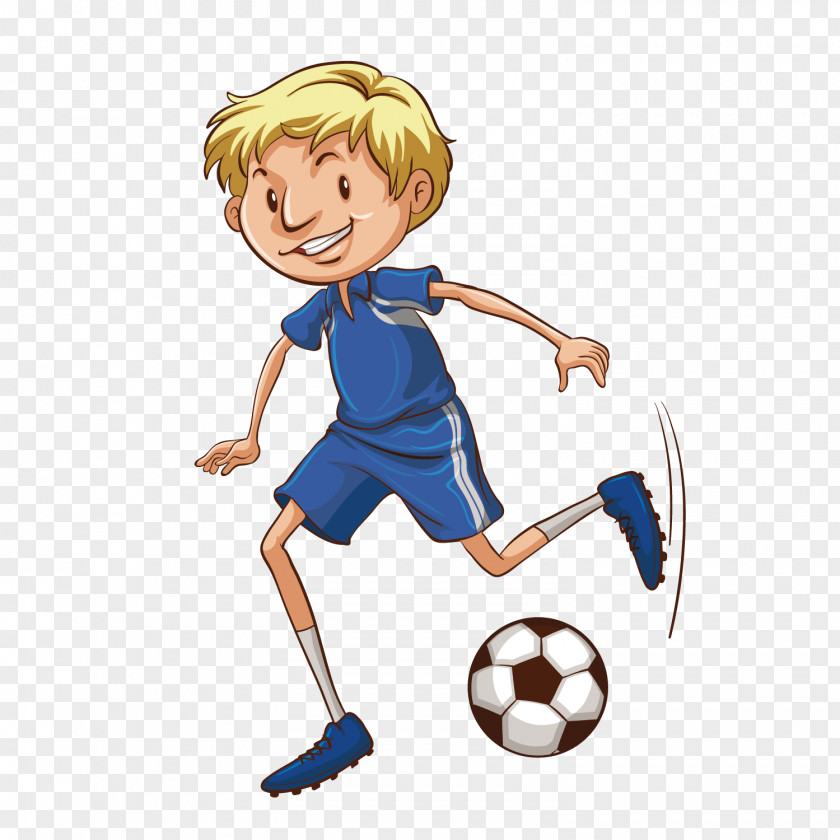 Vector Cartoon Boy Playing Football Letter Royalty-free Clip Art PNG
