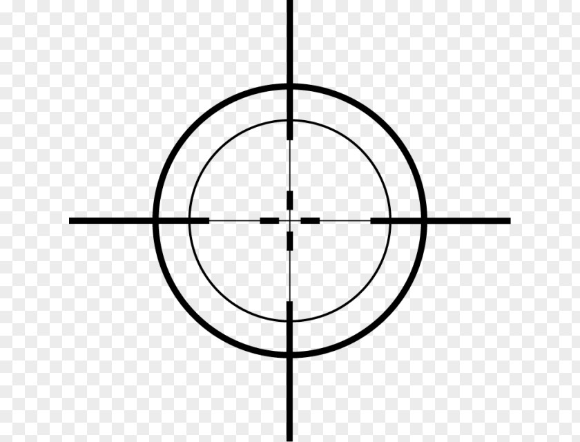 Crosshair Telescopic Sight Reticle PNG
