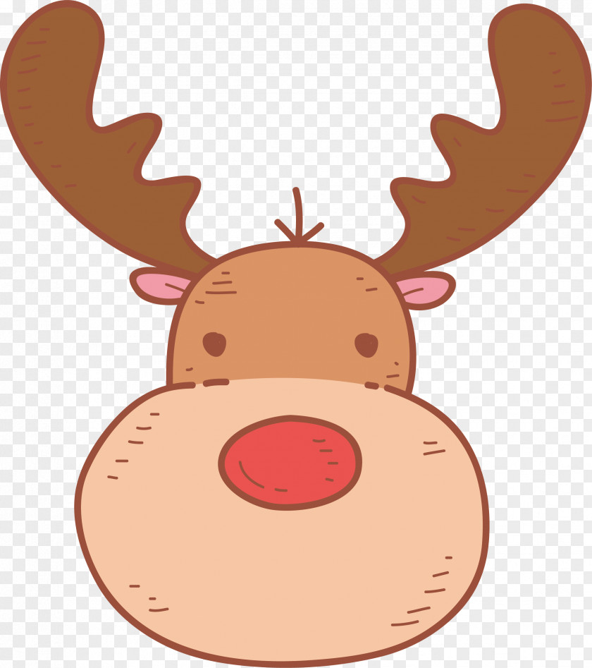 Cute Cartoon Reindeer Clip Art PNG