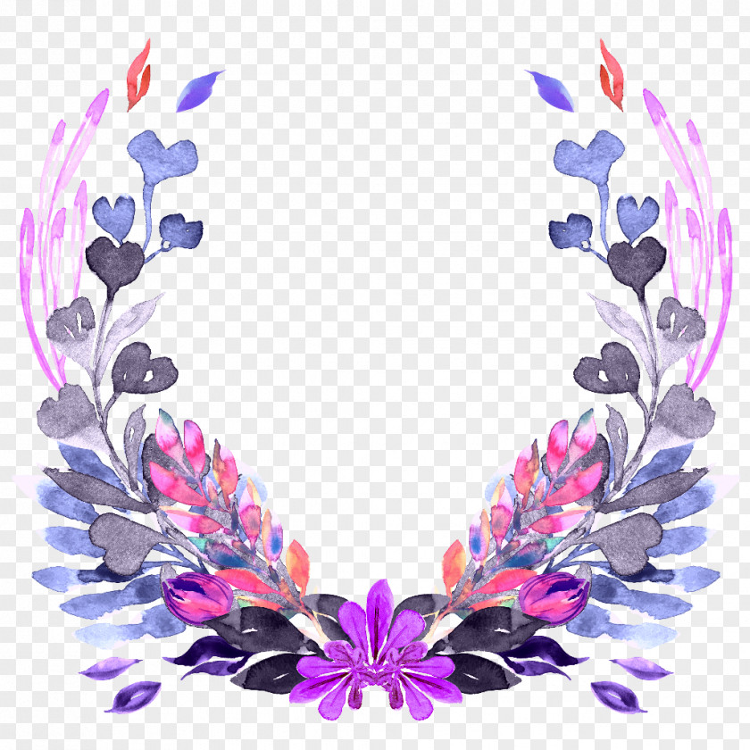 Flower Wreath Image Design PNG