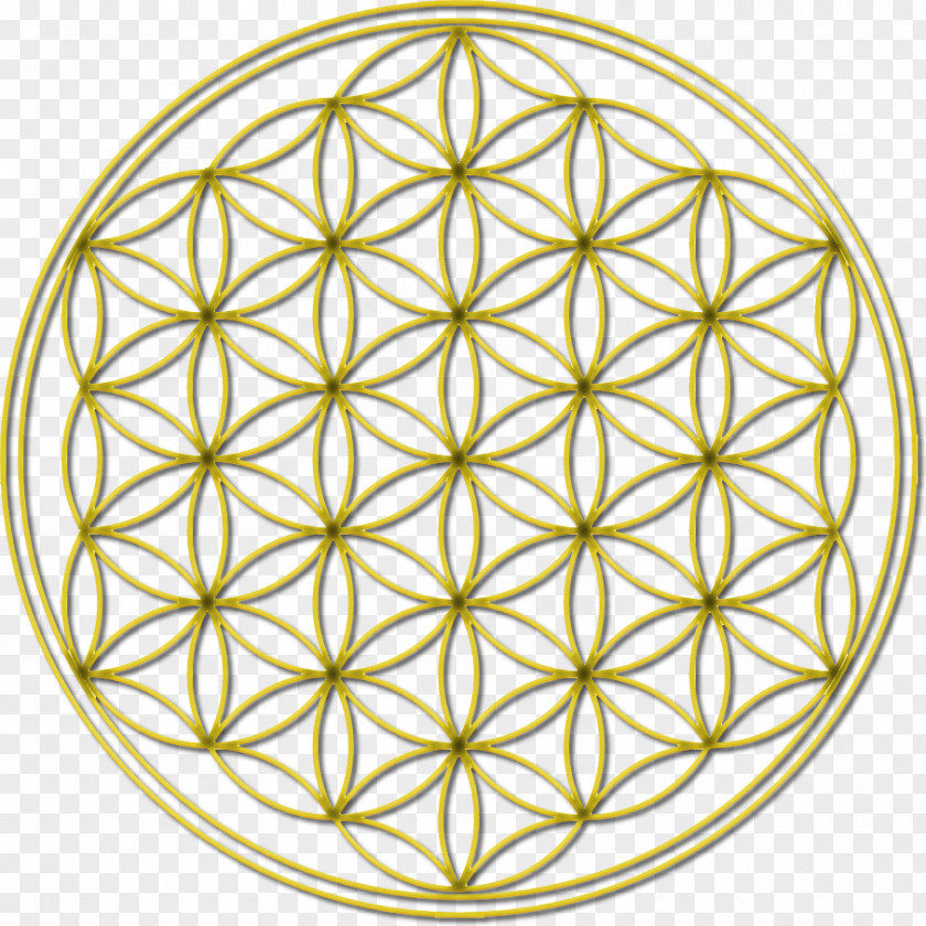 Goldene T-shirt Overlapping Circles Grid Sacred Geometry PNG