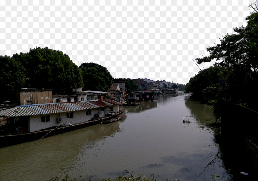 Suzhou Wooden Boat Picture Tongli Designer PNG