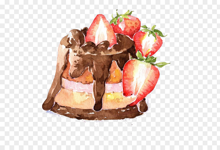 Strawberry Chocolate Cake Cream PNG