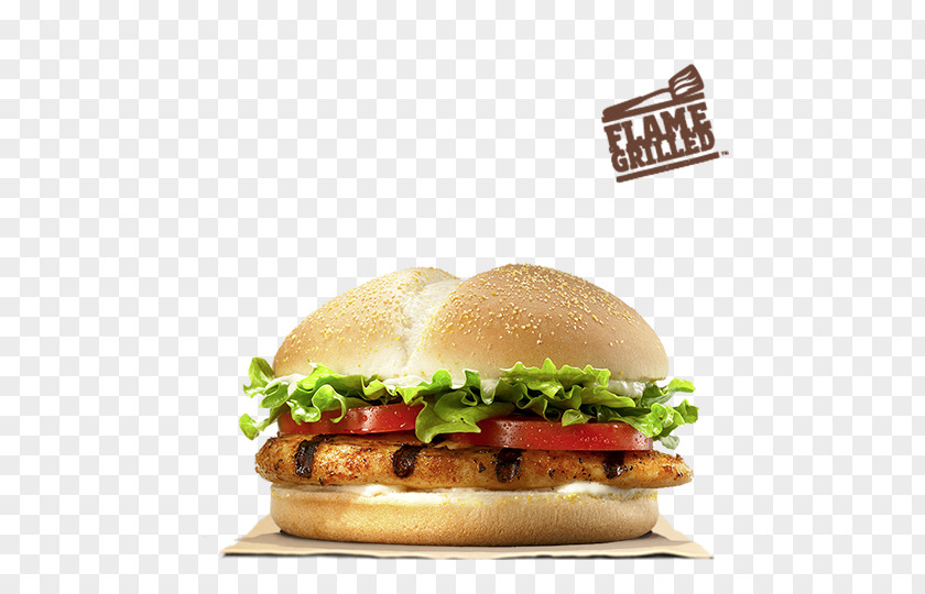 Burger King Grilled Chicken Sandwiches Hamburger Whopper Fast Food PNG