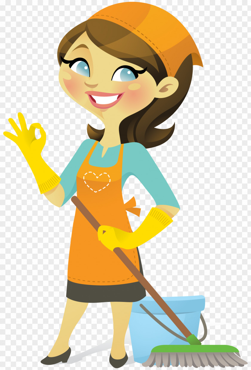 Ladies Flyer Domestic Worker Housekeeping Maid Service Clip Art PNG