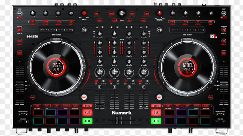 Serato Numark NS6II DJ Controller Industries Disc Jockey PNG