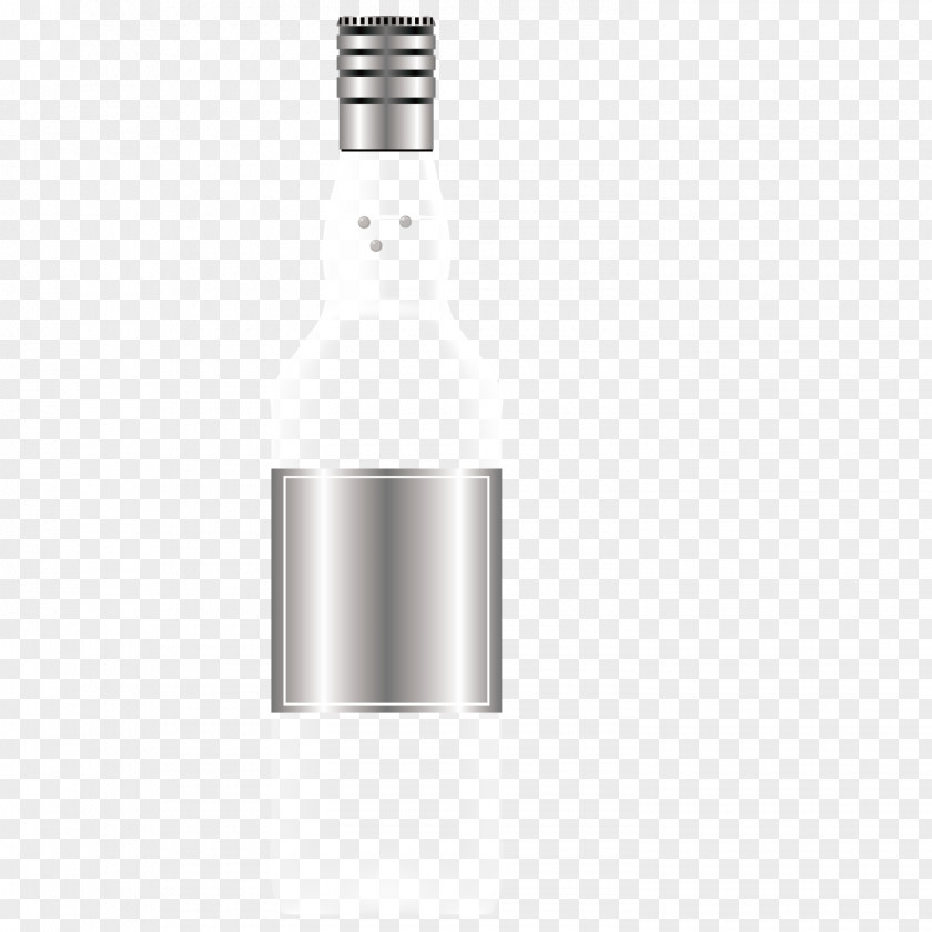 Vector Empty Bottle White Black Pattern PNG
