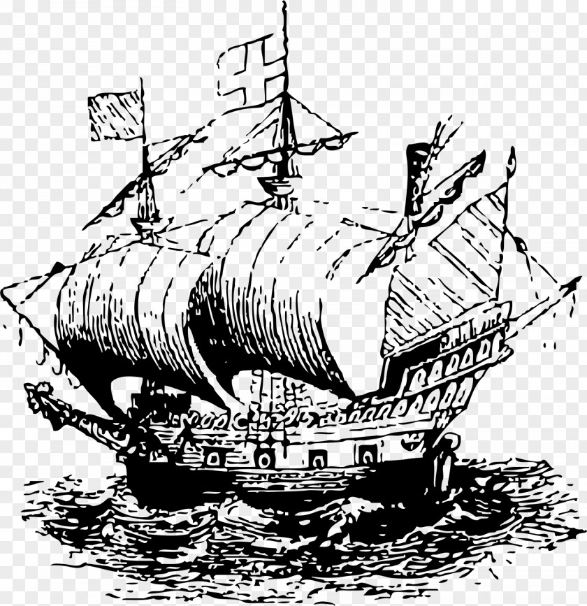 Vector Sailing Europe Age Of Discovery Ship Exploration Clip Art PNG