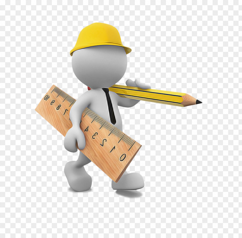 Cartoon Construction Worker Package Delivery Hard Hat Toy PNG