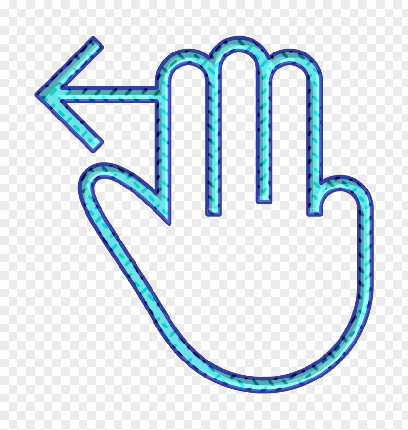 Electric Blue Hand Fingers Icon Gesture PNG