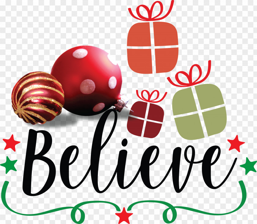 Believe Santa Christmas PNG