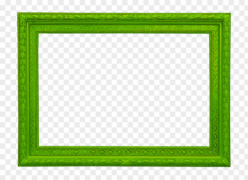 Rectangle Picture Frame Green Background PNG