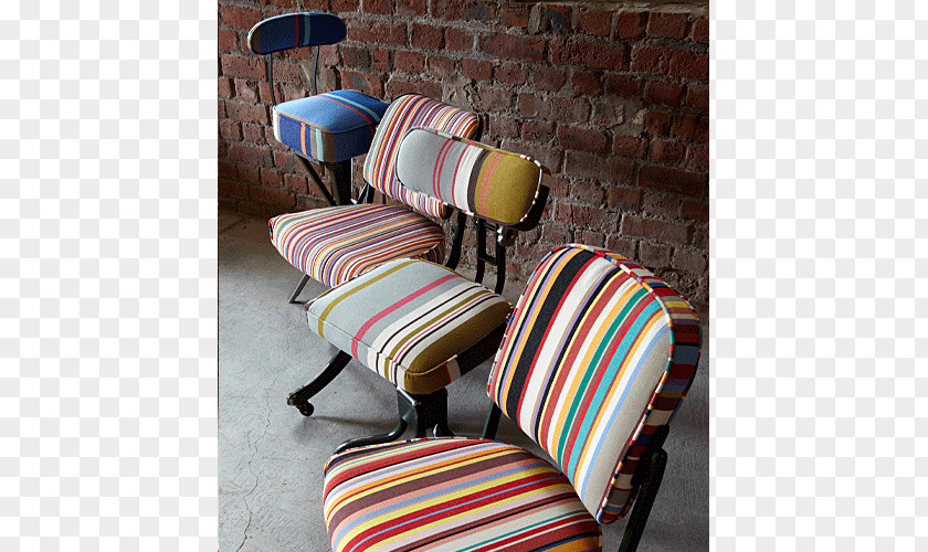 Striped Material Chair PNG