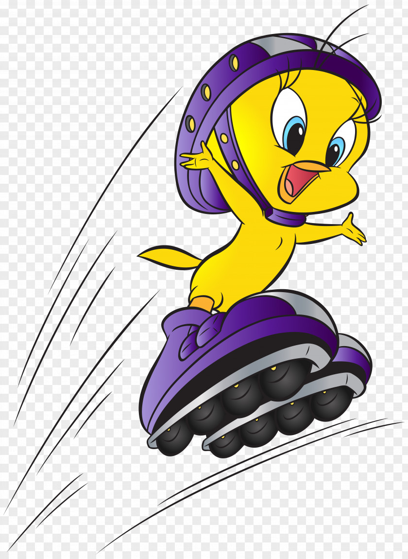 Tweety With Roller Skates Clip Art Image Skating Ice PNG
