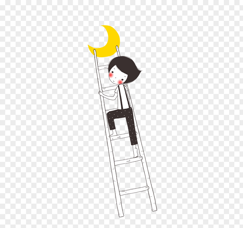 Cartoon Ladder Illustration PNG
