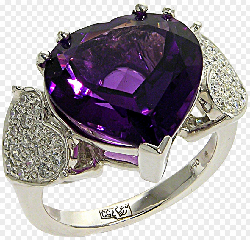 Diamond Ring Purple Jewellery Carat PNG