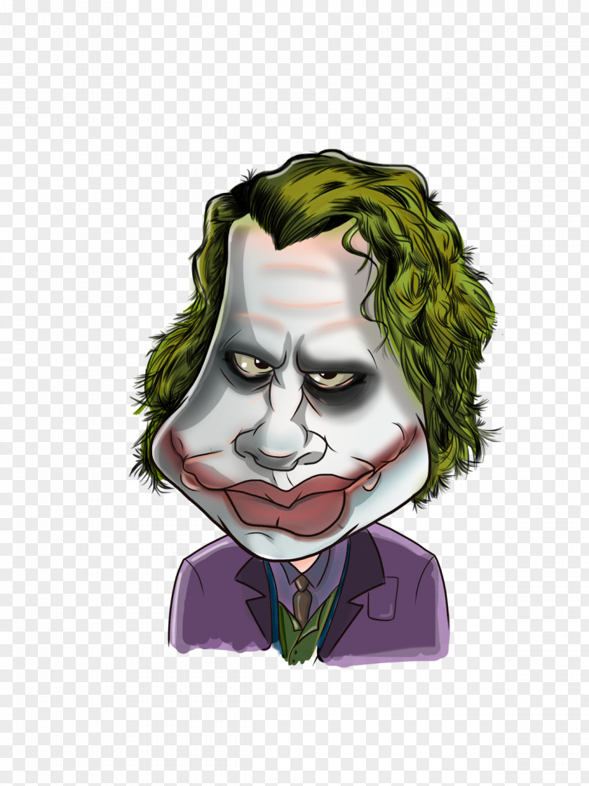 Joker Heath Ledger Caricature Cartoon PNG