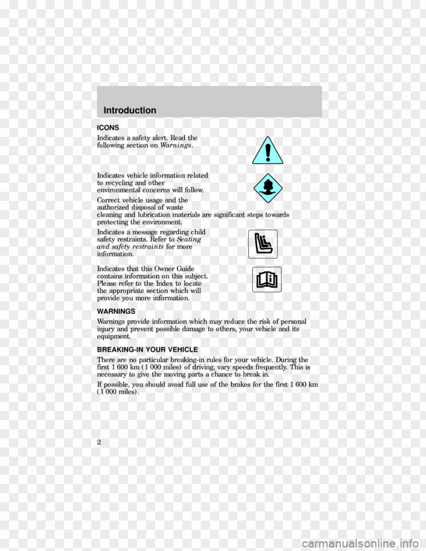 Roadside Icons 1999 Ford Explorer Document Product Manuals Car PNG