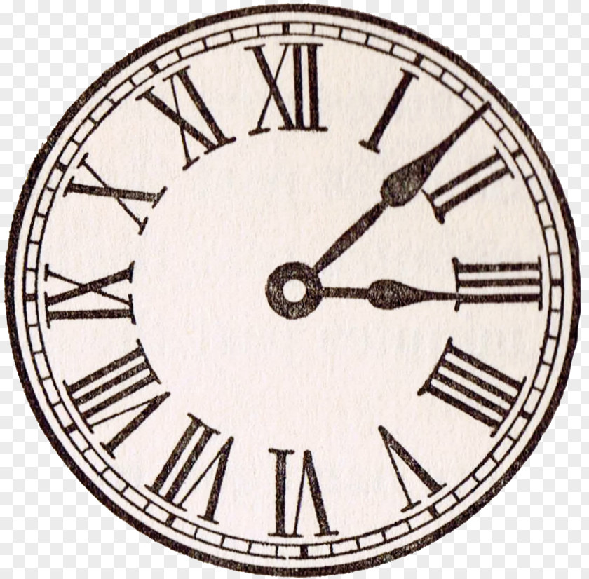 Roman Numerals Clock Face Clip Art PNG