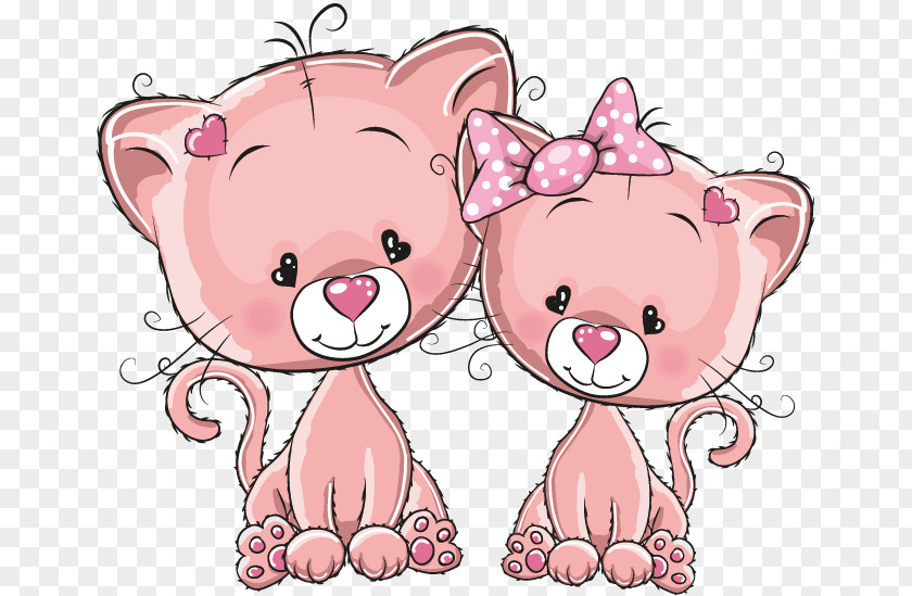Cartoon Animals Vector Material Couple PNG