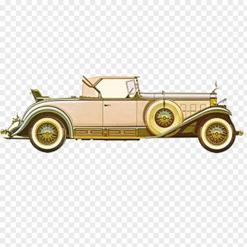 Retro Cartoon Painting Classic Cars Car Oldsmobile Ford Model T Vintage PNG