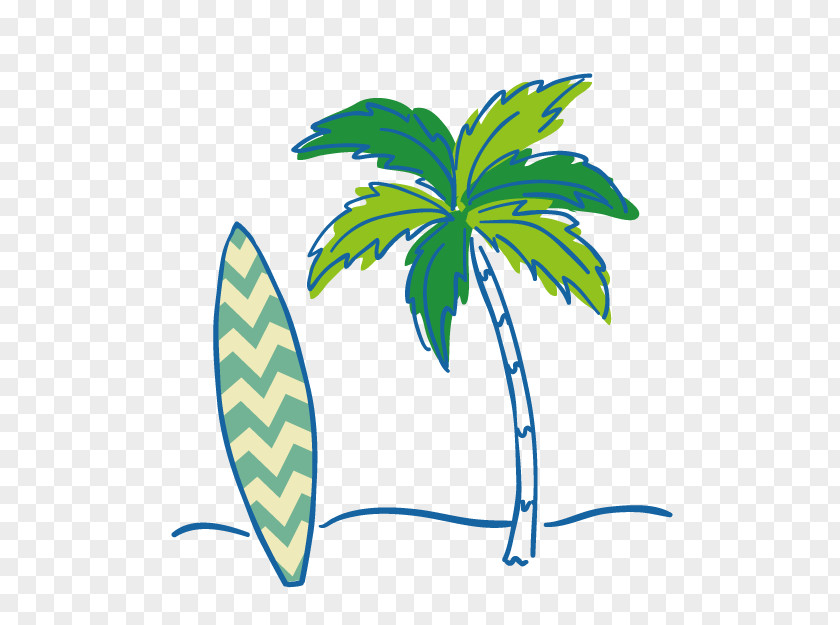 Cartoon Beach Hawaii Surfboard Clip Art PNG